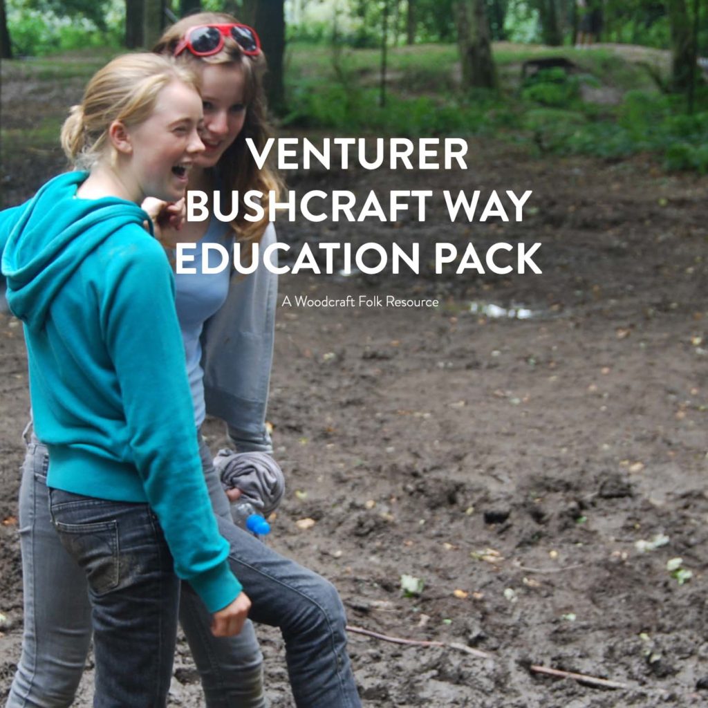Venturer bushcraft way education pack - two girls laughing in the woods
