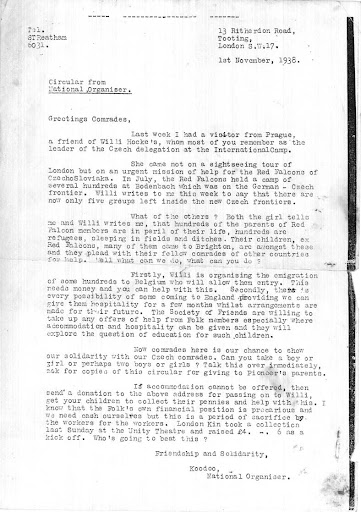 Letter to District Leaders from Henry Fair, 1938