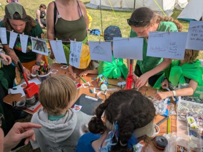 Badges - vintage badges alongside newly made ones