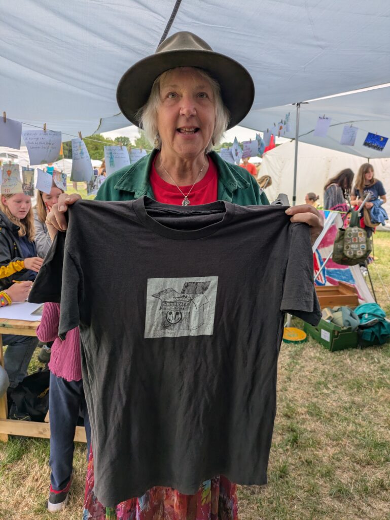 T-shirts donated or loaned for display during Camp 100