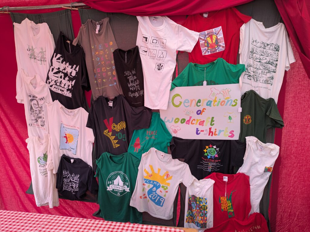 t-shirt display at Dorca's Cafe