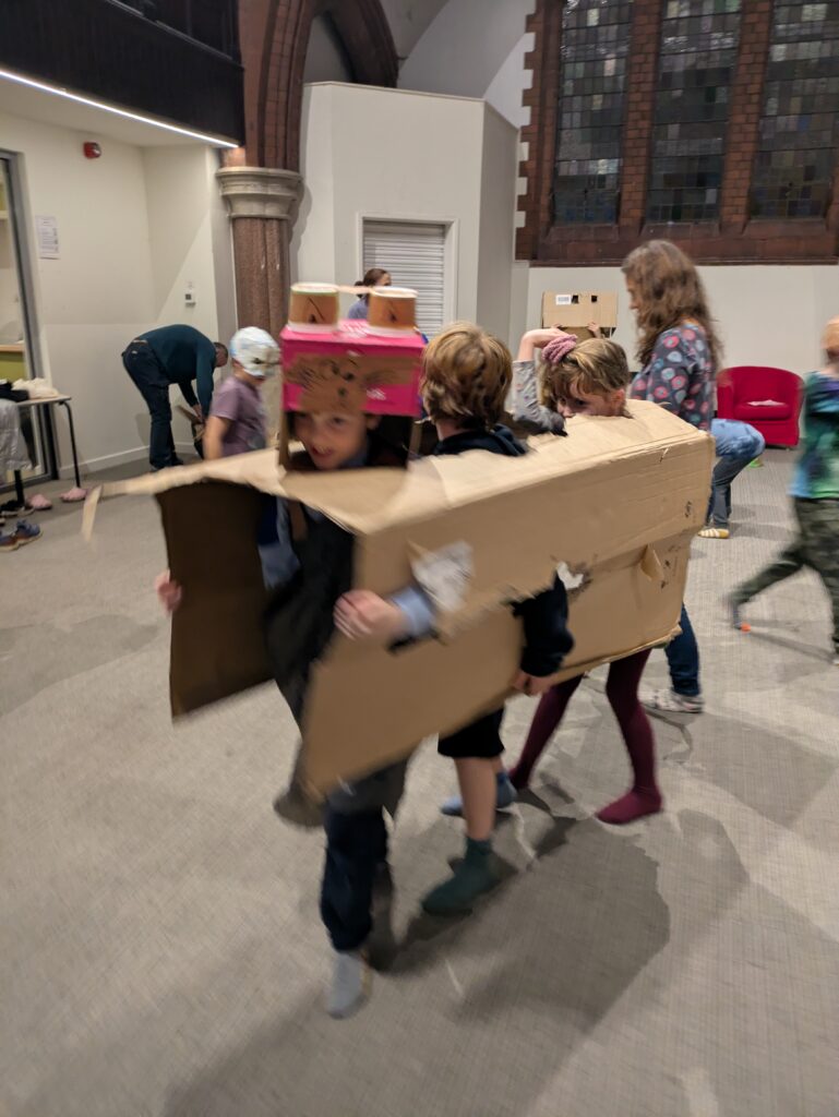 Cardboard horse