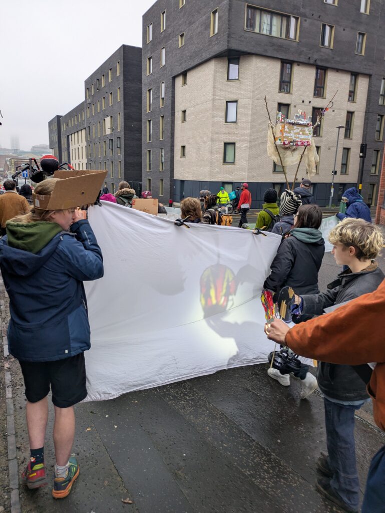 Woodcraft shadow puppetry at the carnival