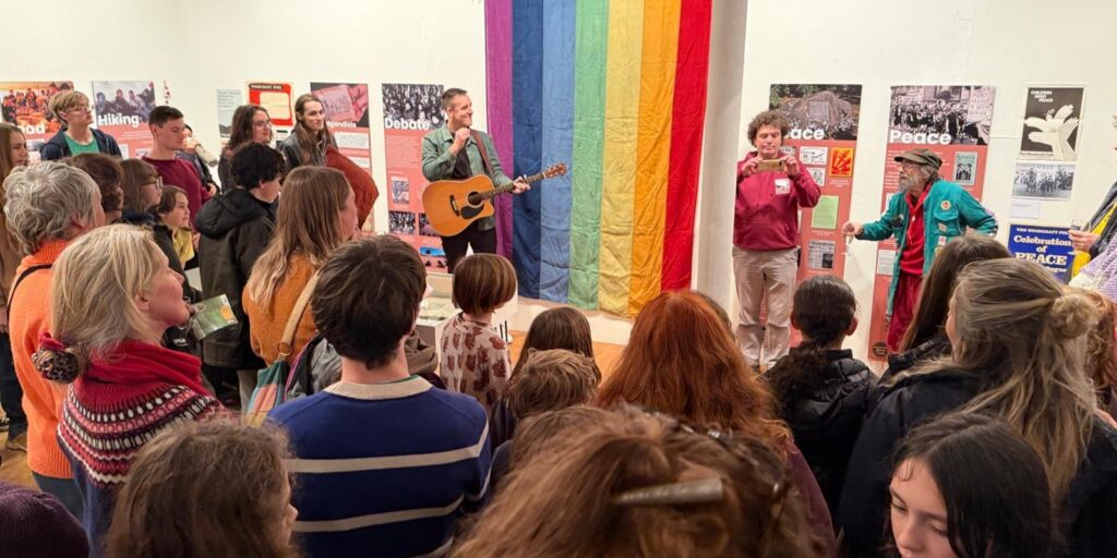 Owen and Richard opening the exhibition at London