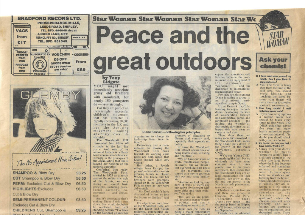 'Star Woman' newspaper article in the Bradford Star