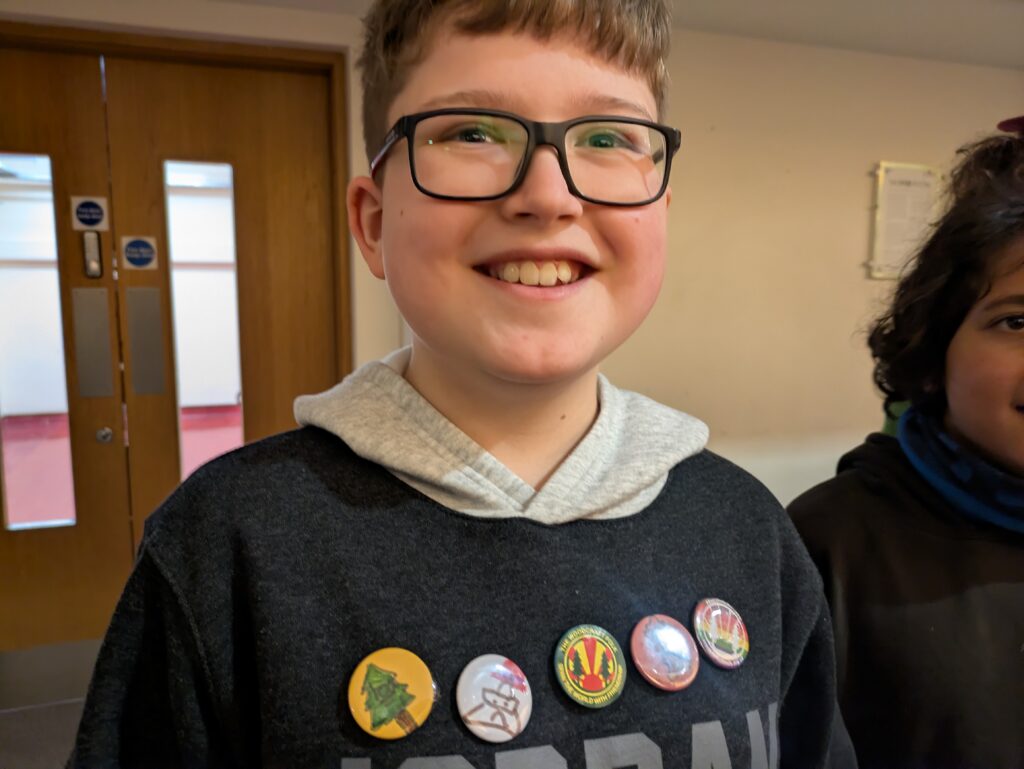 Badgemaking at the launch