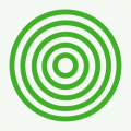 Concentric green and white circles - green influencers logo
