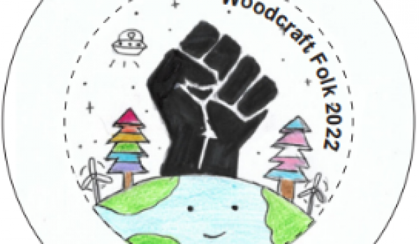 Woodcraft Folk's membership badge for 2022